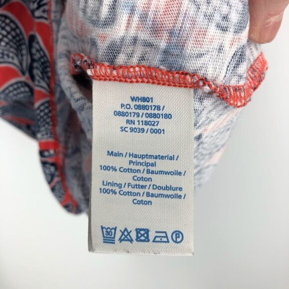 Boden Womens Sundress Size 2P Orange Claire Sea Shell Print Sleeveless Beachy - Picture 6 of 6